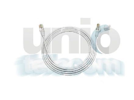 UTP (RJ45, 8P8C) Cat5e törésgátlóval szerelt patch kábel, fehér, 1,5m