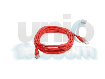 UTP Cat5e szerelt patch kábel, piros, 10m