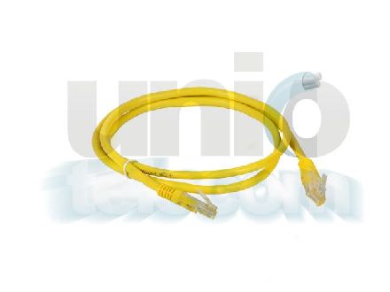 UTP Cat5e szerelt patch kábel, sárga, 1,5m