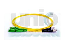 E2000/APC - FC/PC optikai patch kábel, duplex, SM, 8m